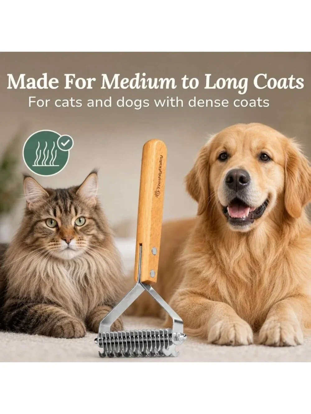 Pet Dematting Comb for Cats & Dogs - Mat Remover & Deshedding Undercoat Tool